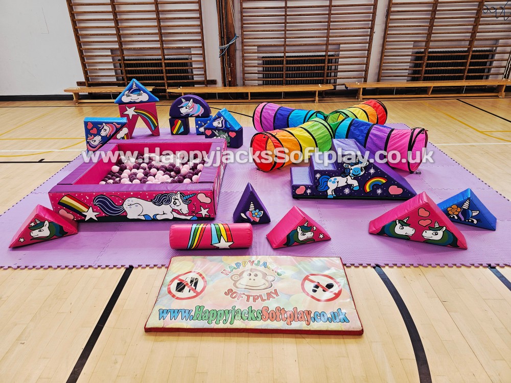 Rainbows & Unicorns MAGICAL Soft Play Hire Package Happyjacks Rainbows & Unicorns MAGICAL Package